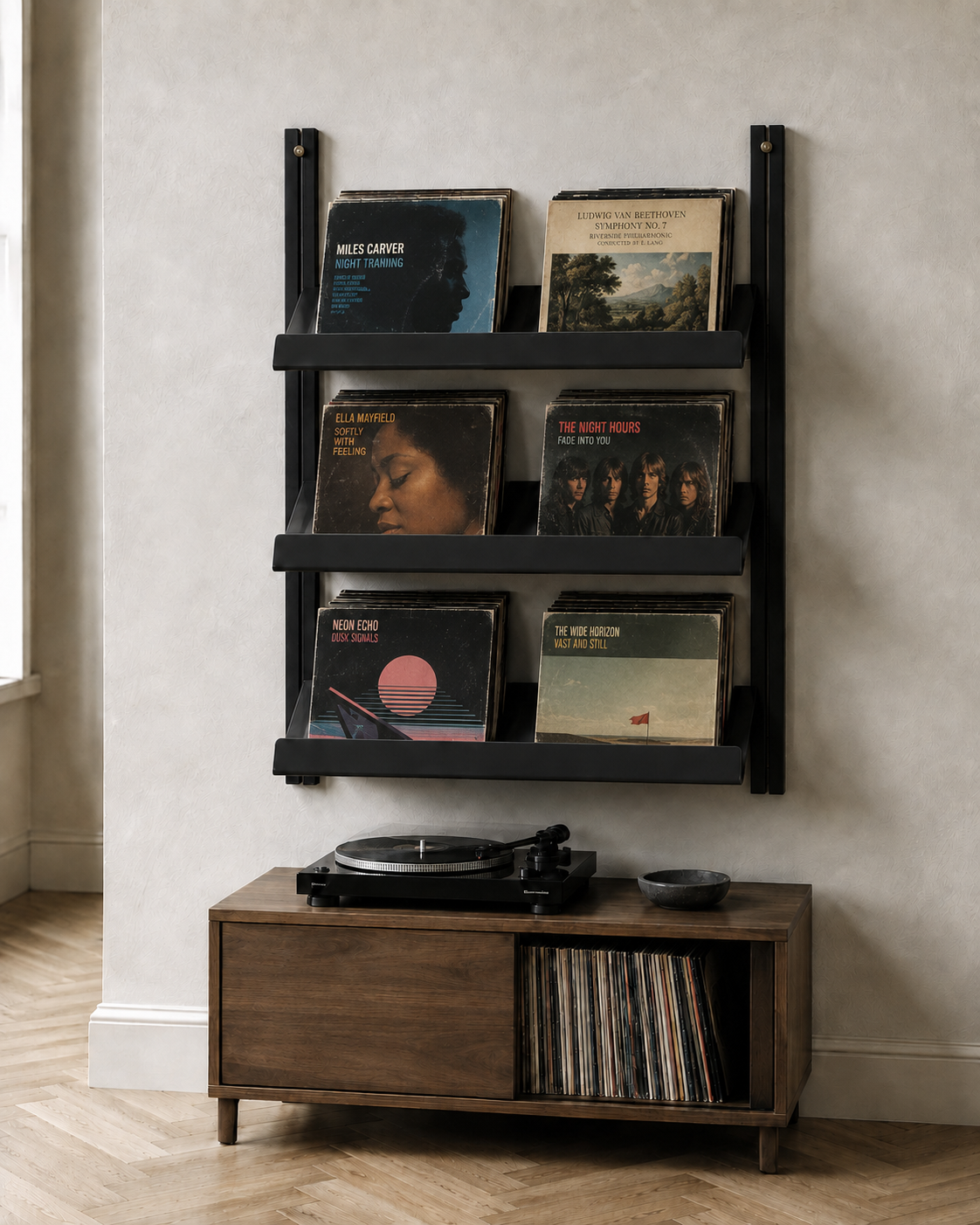 Le Vinyle en Charbon 85,7 cm × 98 cm