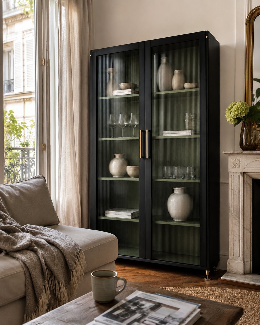 L'Armoire vitrée · Sauge · 200 × 126 cm